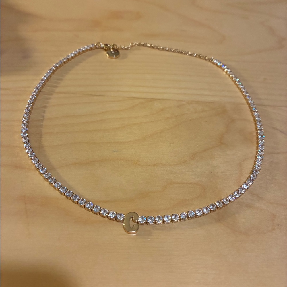 Elegant Gold Tennis Necklace